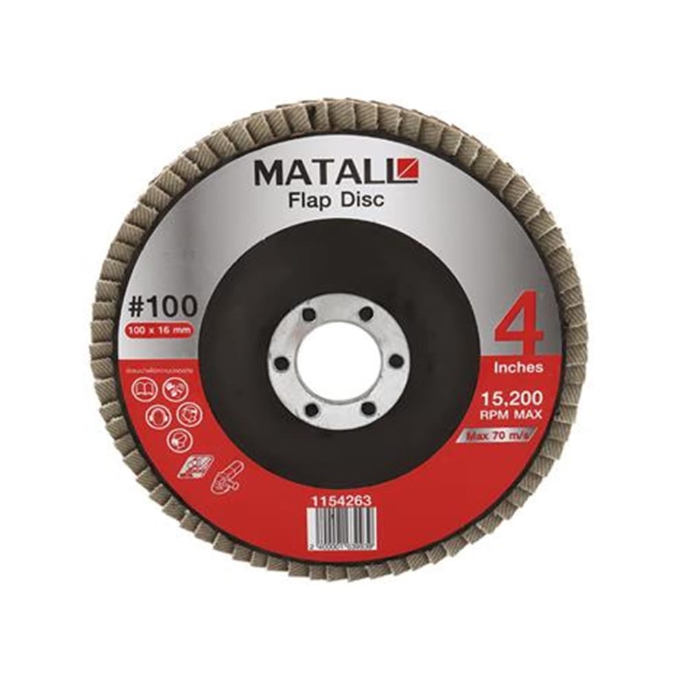 MATALL FLAP DISC 4" 100-G 2PCS