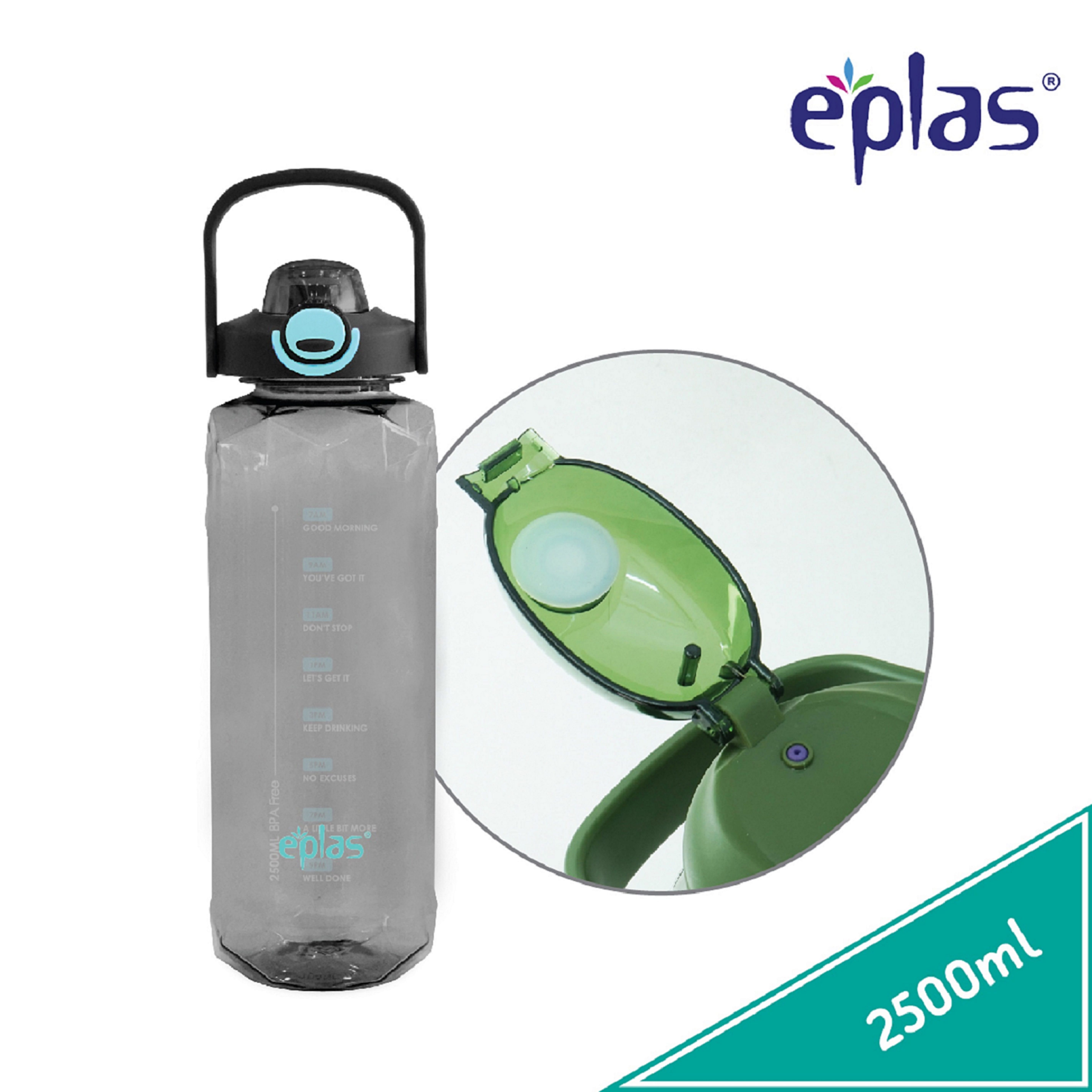 EPLAS WATER BOTTLE TRITAN BPA-FREE 2000ML EGUD-2000BPA