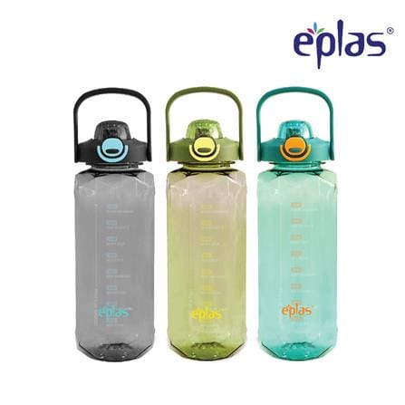 EPLAS WATER BOTTLE 2500ML WITH STRAW  TRITAN BPA-FREE EGUD-2500BPA