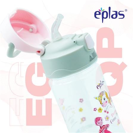 EPLAS KIDS  WATER BOTTLE  650ML WITH STRAW TRITAN BPA-FREE EGQP-650BPA