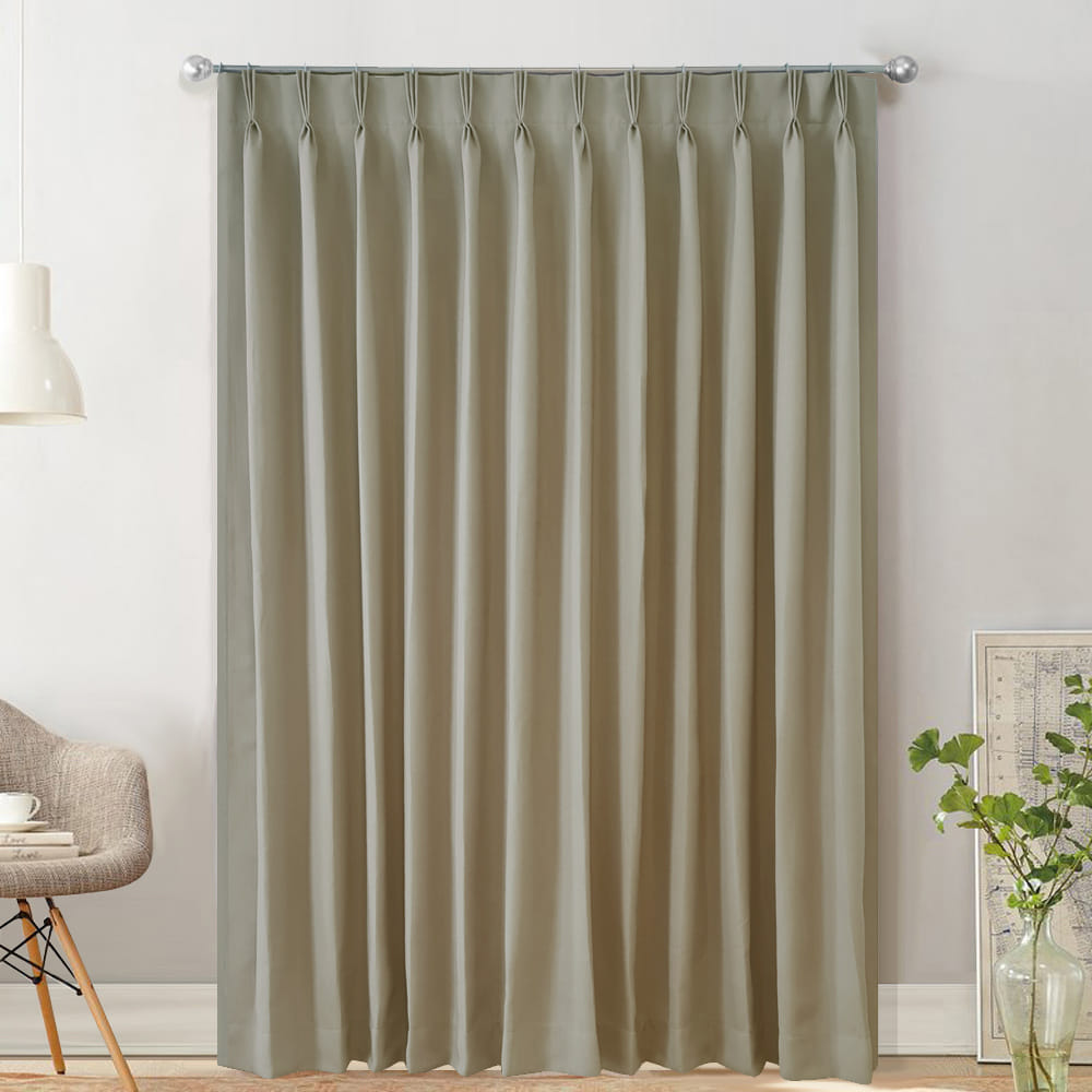 HLS CURTAIN FRENCH PLEAT ZAFA UV 140X250CM DARK BROWN