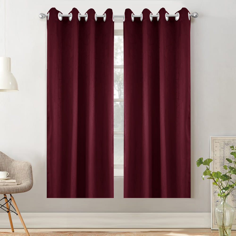 HLS CURTAIN EYELET LILY UV 140X220CM RED