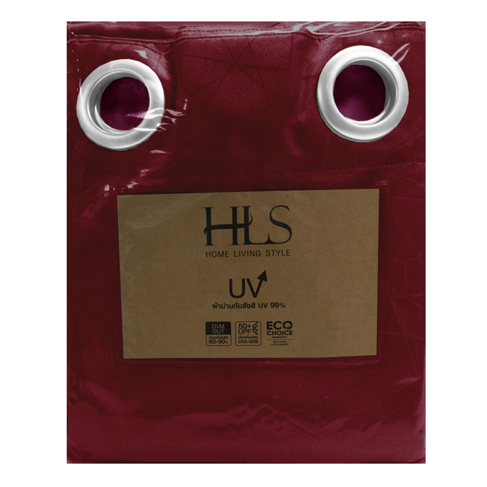 HLS CURTAIN EYELET LILY UV 140X180CM RED