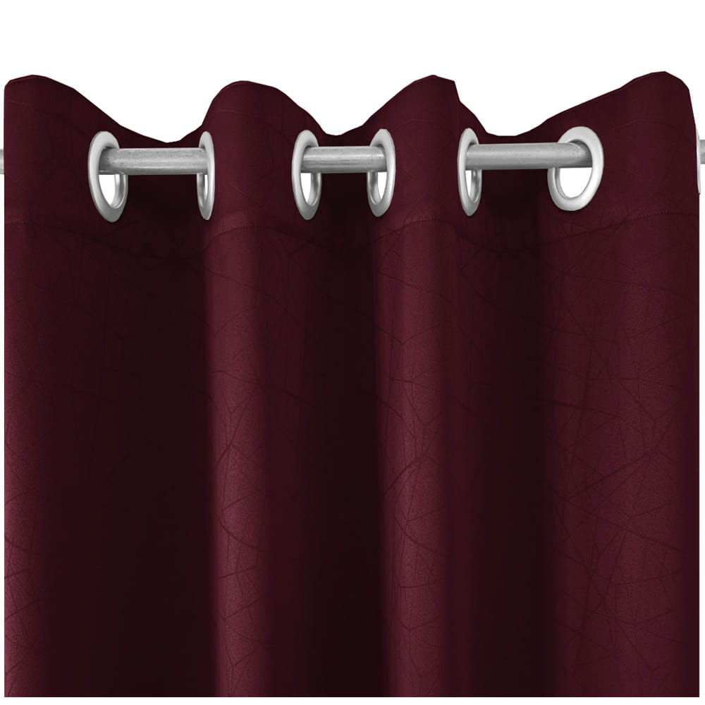 HLS CURTAIN EYELET LILY UV 140X180CM RED