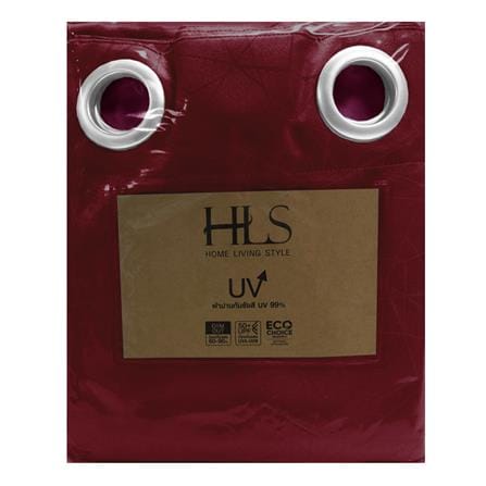 HLS CURTAIN EYELET LILY UV 140X250CM RED