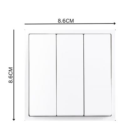 16A 3 GANG 2-WAY SWITCH H701032 WHITE SIMON