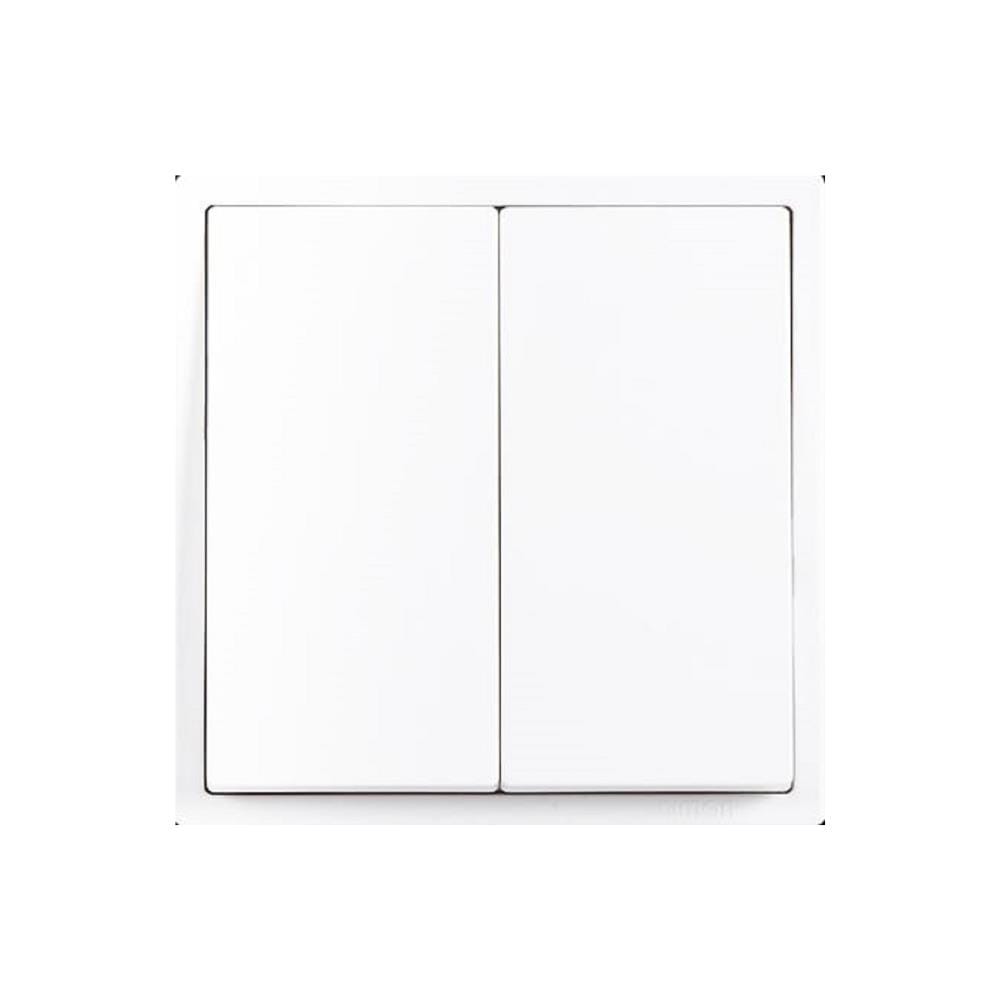 16A 2GANG 1WAY SWITCH SIMON H701021 WHITE