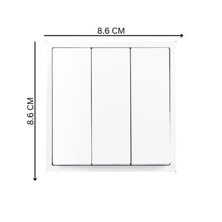 16A 3 GANG 1 WAY SWITCH H701031 WHITE SIMON