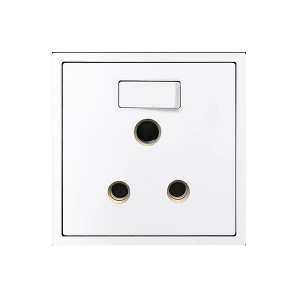 15A 1GANG ROUND PIN SOCKET SIMON H701582 WHITE