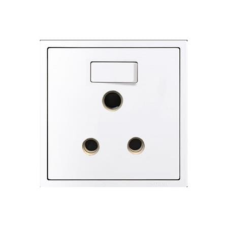 15A 1GANG ROUND PIN SOCKET SIMON H701582 WHITE