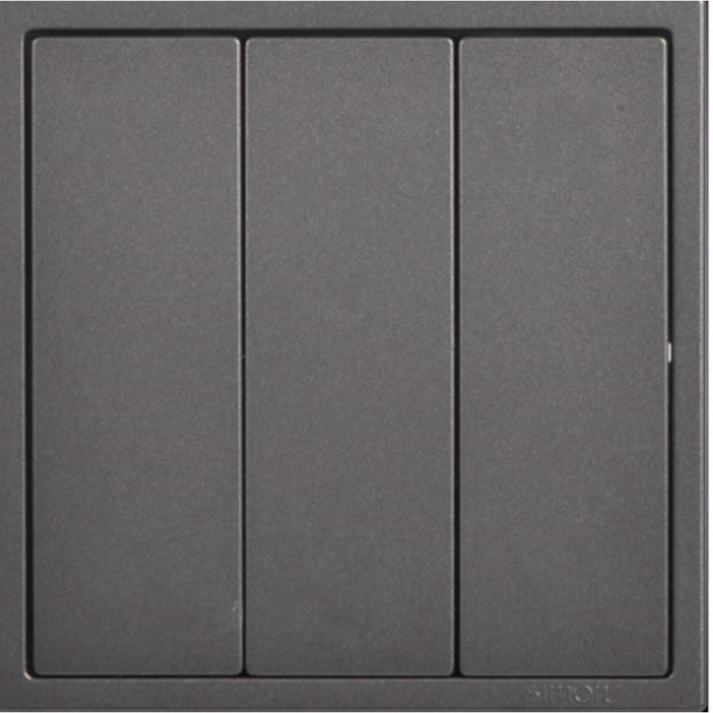 SIMON 16A 3 GANG 1 WAY SWITCH H701031 BLACK
