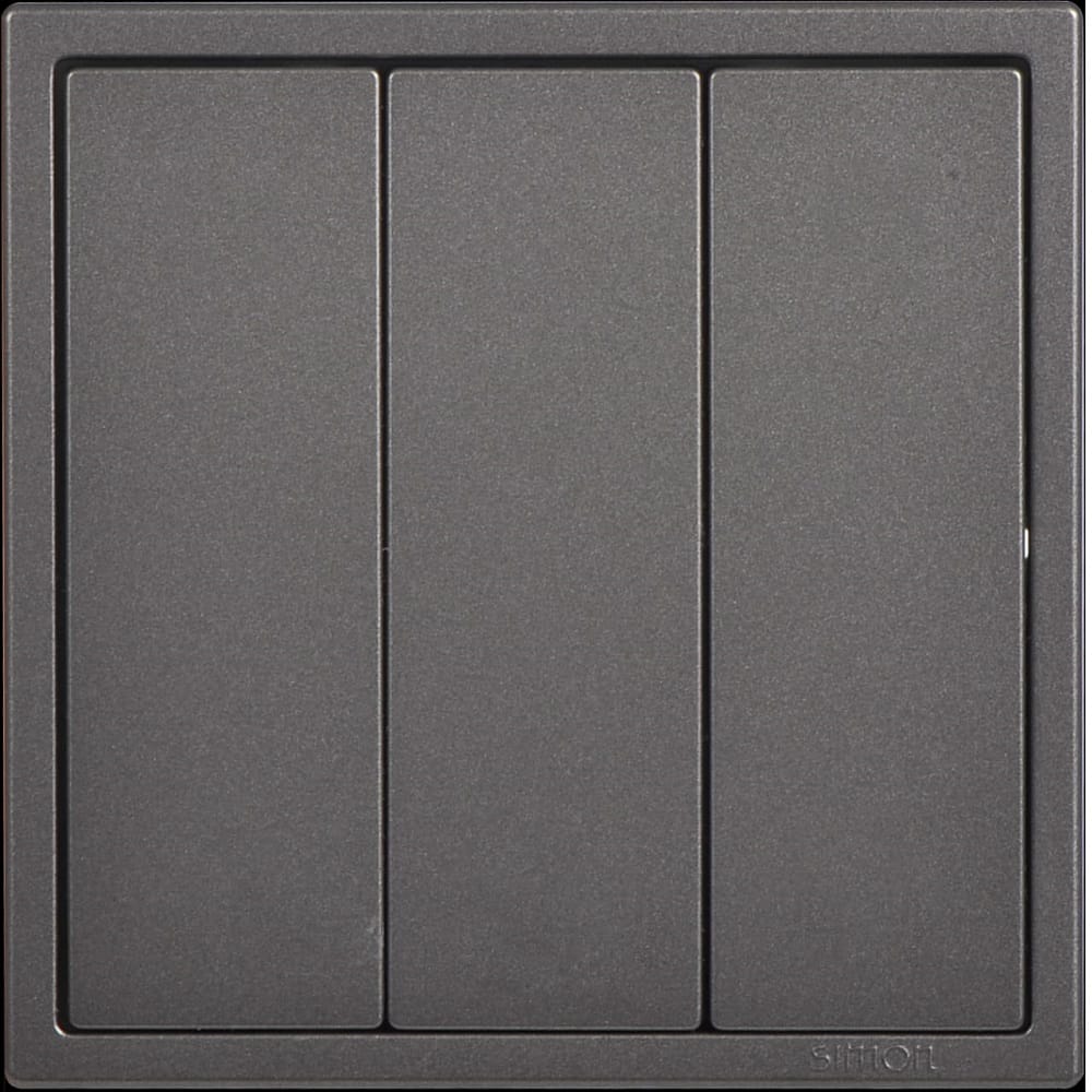 SIMON 16A 3 GANG 1 WAY SWITCH H701031 BLACK