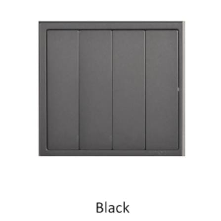 SIMON 10A 4 GANG 1 WAY SWITCH H701041 BLACK
