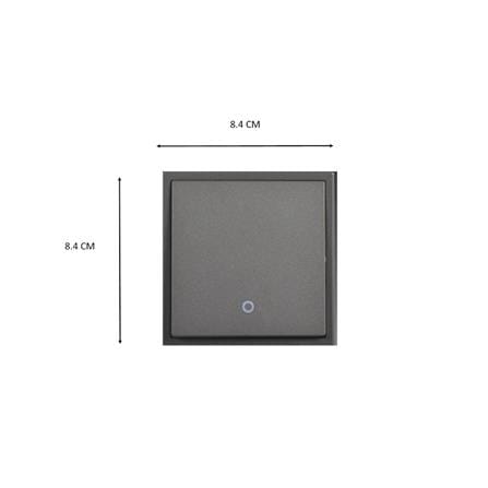 20A 1G1W DOUBLE POLE SWITCH LED H702023 SIMON BLACK
