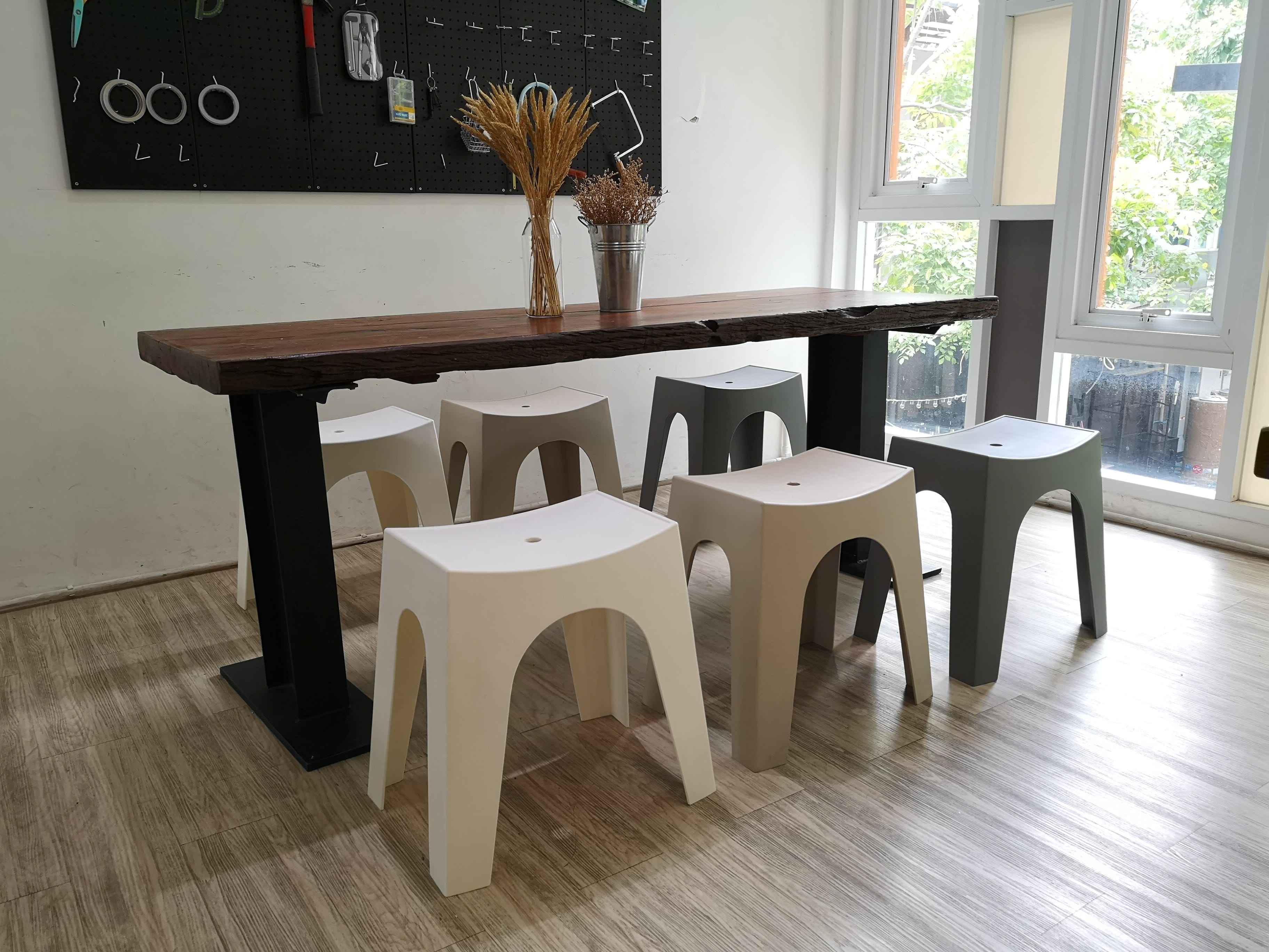 SPRING PLASTIC CHAIR MILAR GRAY