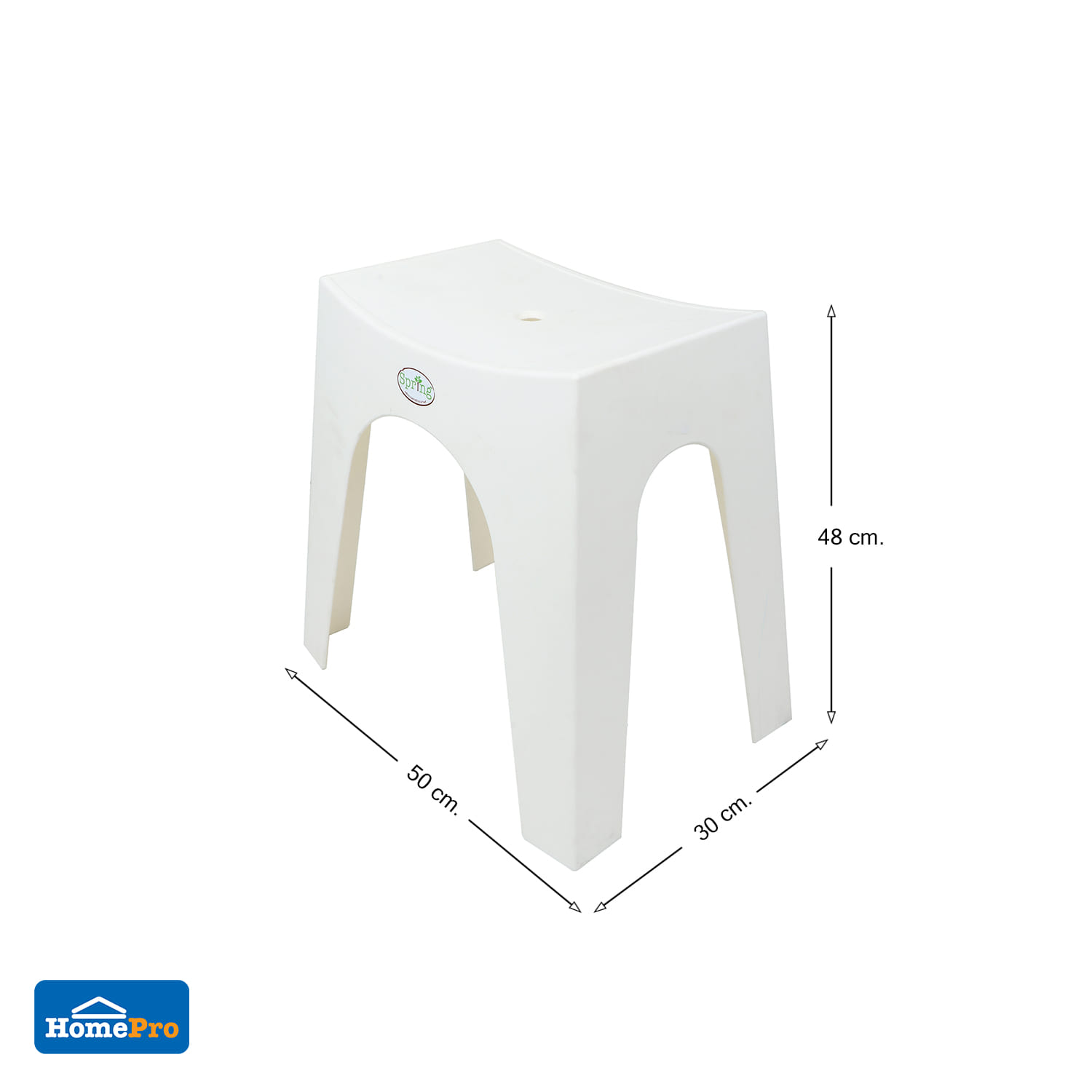 SPRING PLASTIC CHAIR MILAR WHITE