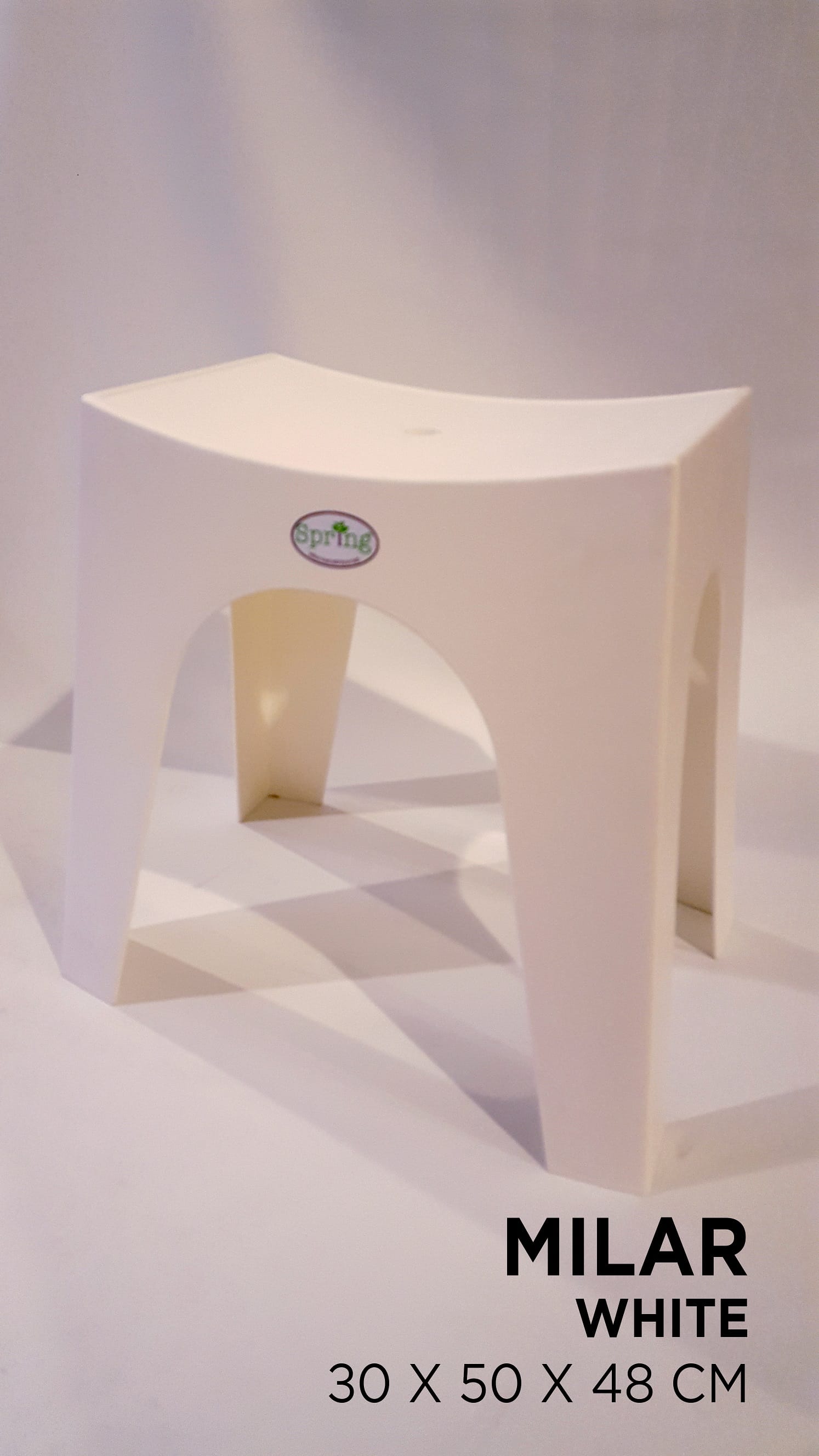 SPRING PLASTIC CHAIR MILAR WHITE