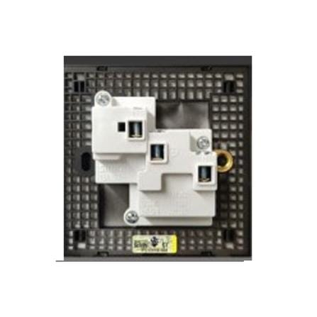 15A 1 GANG ROUND PIN SOCKET H701582 SIMON BLACK
