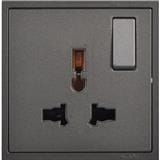 SIMON 13A UNIVERSAL SWITCH SOCKET H701089 BLACK