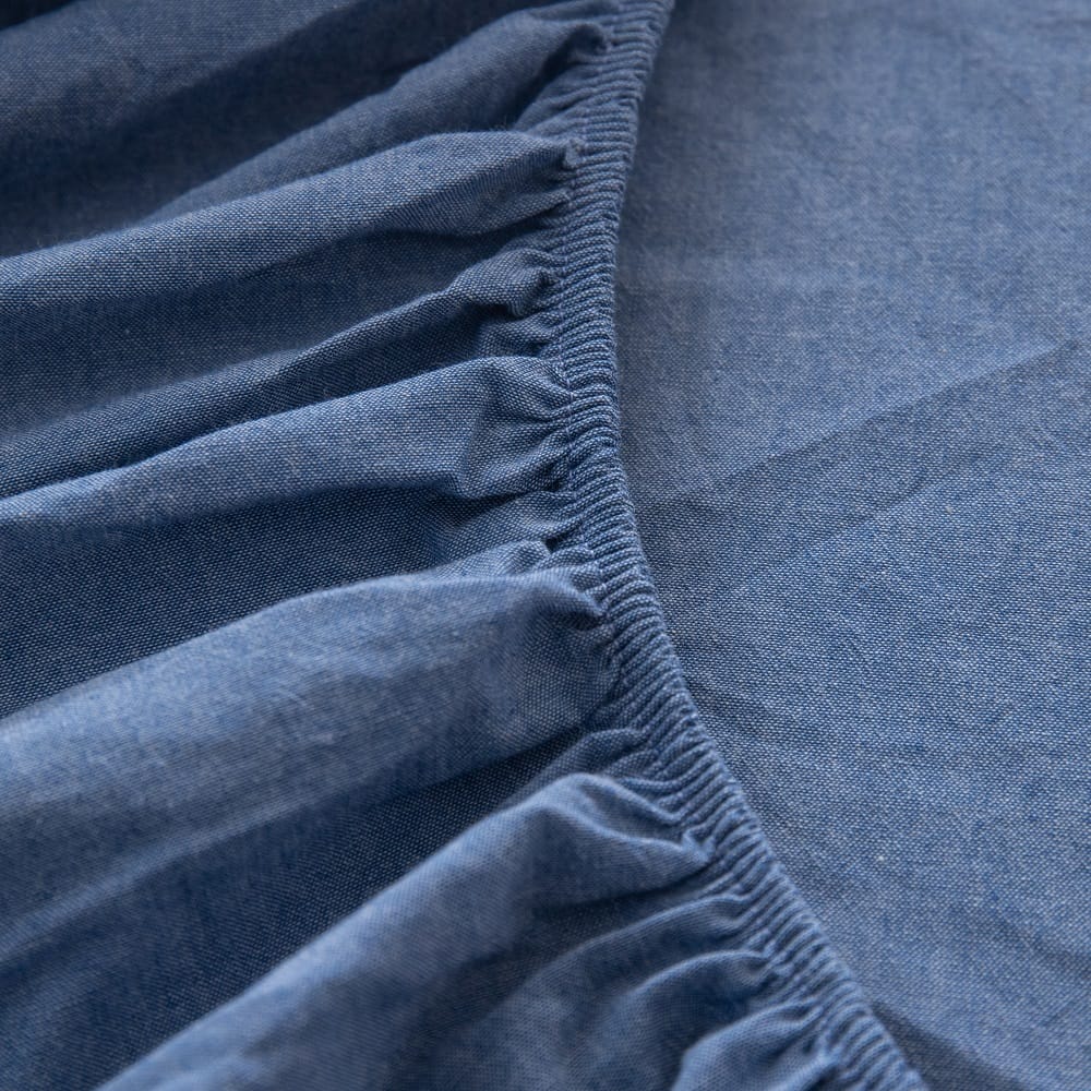 HLS BEDSHEET JAPANESE STYLE COTTON SUPER SINGLE BLUE