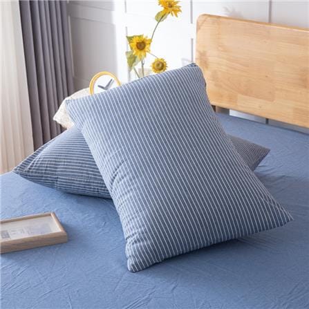 HLS BEDSHEET JAPANESE STYLE COTTON QUEEN BLUE