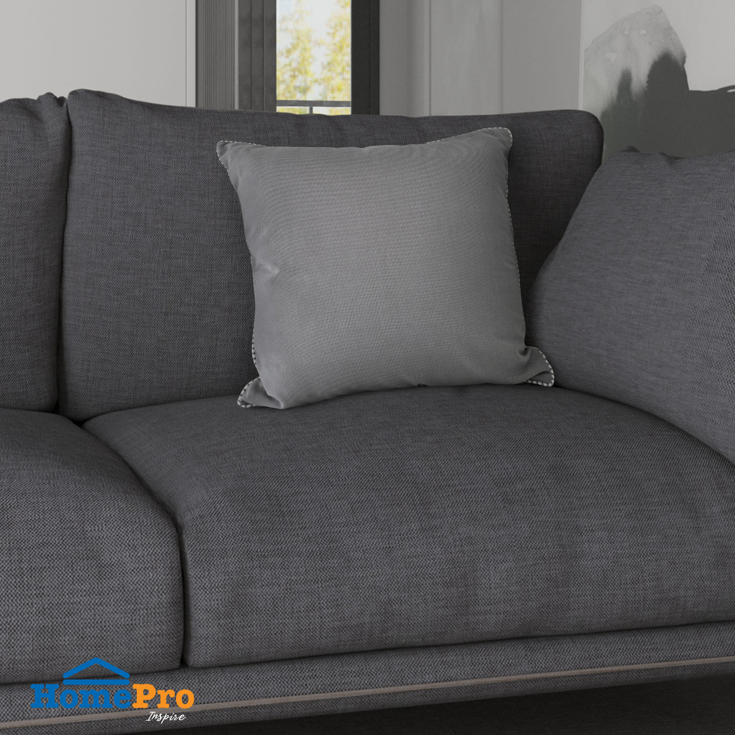 HLS CUSHION PINKU 18X18" GRAY