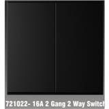 SIMON 16A 2 GANG 2 WAY SWITCH 721022 BLACK