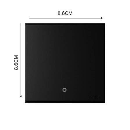 32A 1GANG 1WAY DOUBLE POLE SWITCH WITH LED 723223 BLACK SIMON