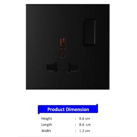 13A UNIVERSAL SW SCKT 721089 BLACK SIMON