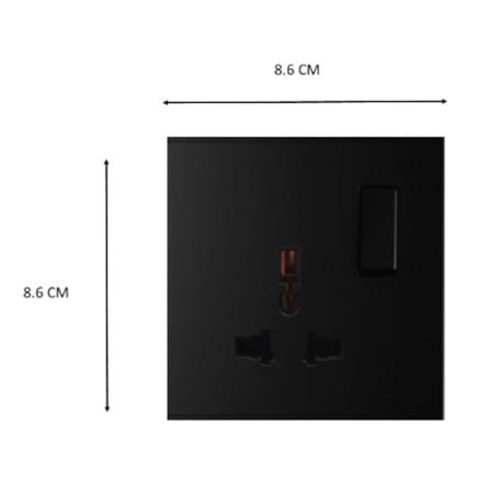 13A UNIVERSAL SW SCKT 721089 BLACK SIMON