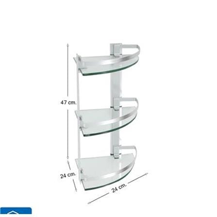 Moya Glass Corner Shelf 3 Tiers LX-B8014