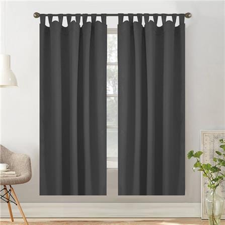 HLS CURTAIN TAB TOP LILY UV 140X220CM DARK GRAY