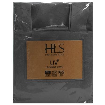HLS CURTAIN TAB TOP LILY UV 140X220CM DARK GRAY