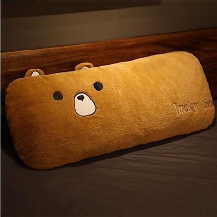 HLS PLUSH CUSHION BEAR 60CM BROWN