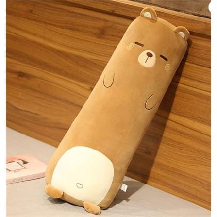 HLS PLUSH CUSHION BEAR 80CM BROWN