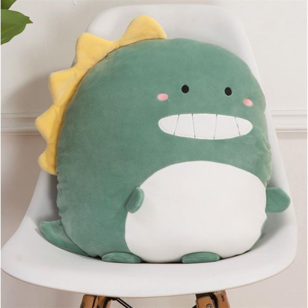 HLS PLUSH CUSHION DINOSAUR 40CM GREEN
