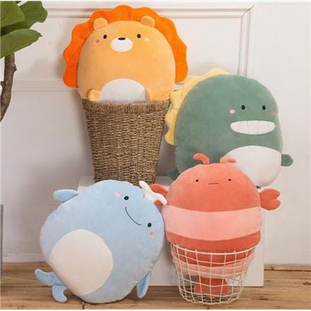 HLS PLUSH CUSHION DINOSAUR 40CM GREEN