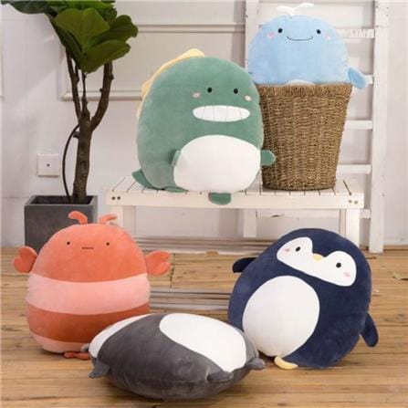 HLS PLUSH CUSHION PENGUIN 40CM DARK BLUE