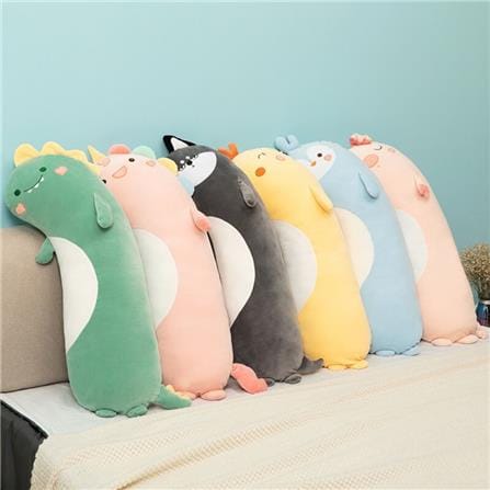 HLS PLUSH CUSHION DINOSAUR 80CM GREEN