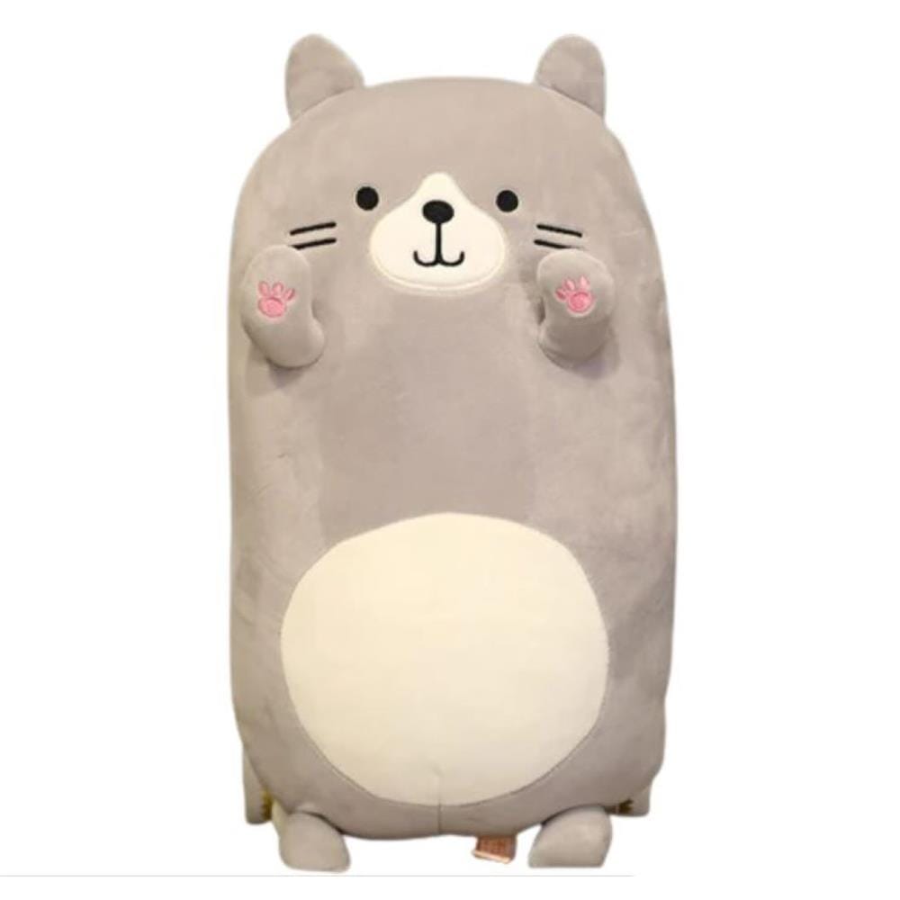 HLS PLUSH CUSHION CAT 80CM GRAY