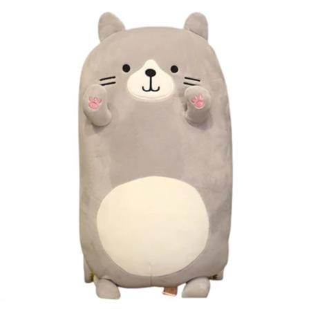 HLS PLUSH CUSHION CAT 80CM GRAY