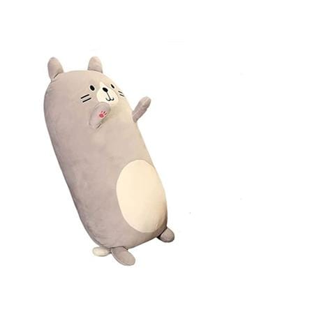 HLS PLUSH CUSHION CAT 80CM GRAY