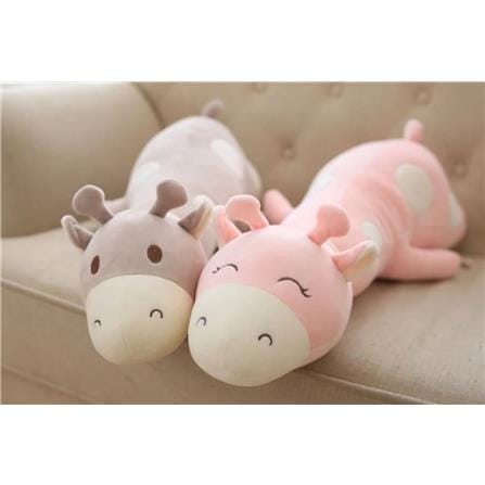 HLS PLUSH CUSHION GIRRAFE 80CM GRAY