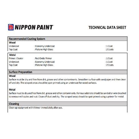NIPPON PAINT PLATONE HIGH GLOSS 41509 0.86L BASE A ENAMEL PAINT
