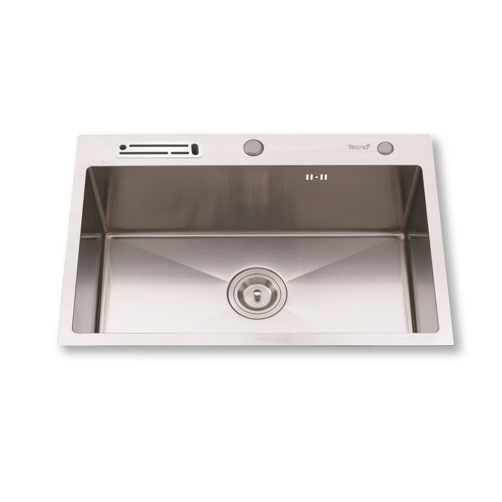 TECNOPLUS WORKSTATION TOP MOUNT SINK 10082 QS.03 STAINLESS STEEL 1BOWL 80CM