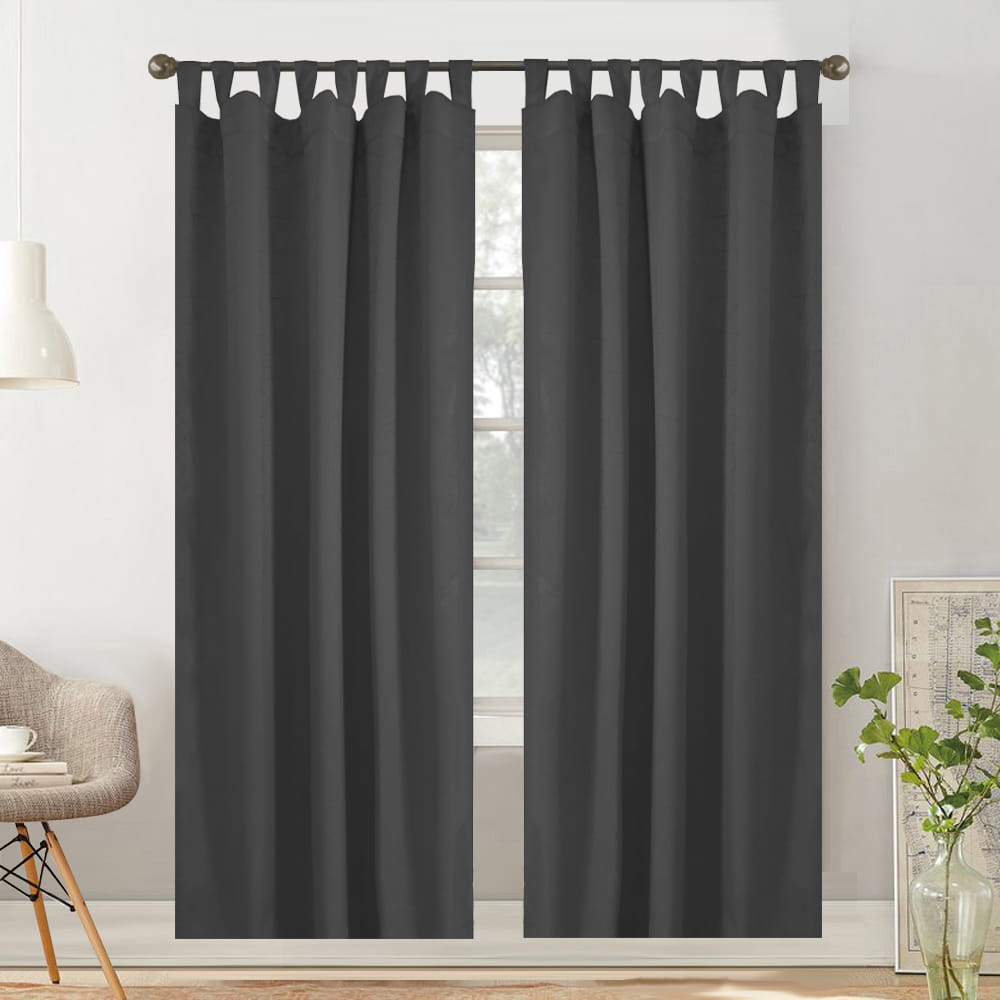 HLS CURTAIN EYELET LILY UV 140X250CM DARK GRAY