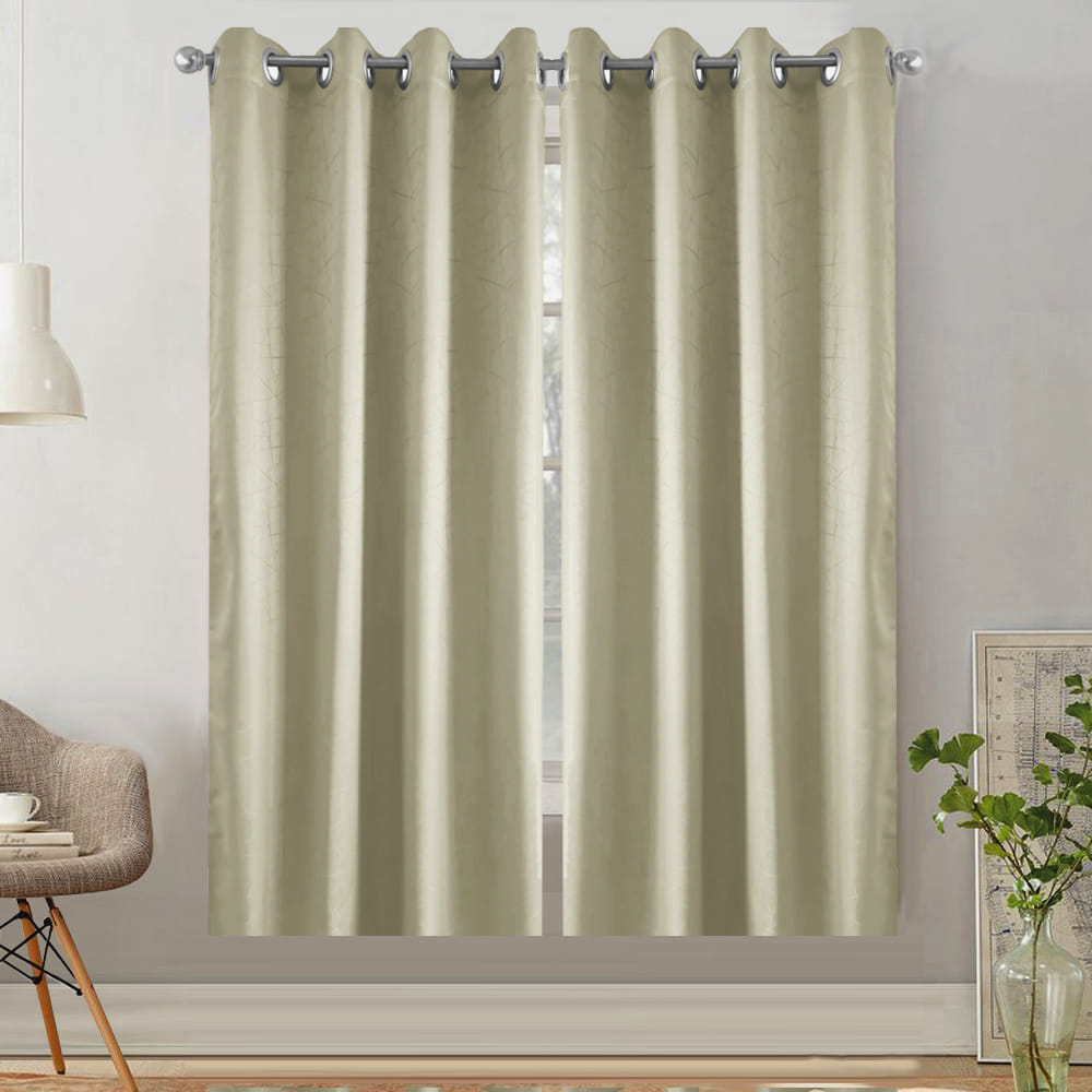 HLS CURTAIN EYELET LILY UV 140X220CM LIGHT BROWN