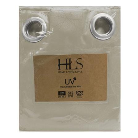 HLS CURTAIN EYELET LILY UV 140X220CM LIGHT BROWN