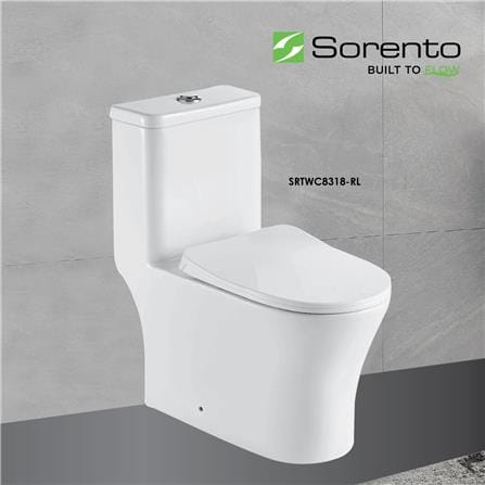 SORENTO 1P TOILET SRTWC8318-RL 3/6L WHITE H75.50XW69XD37 CM