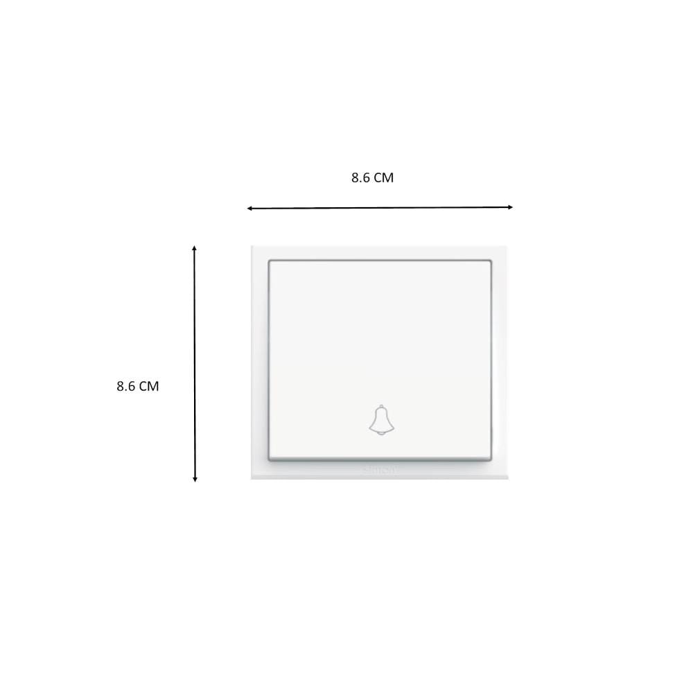 10A 1 GANG 1 WAY DOOR BELL 306301 WHITE SIMON